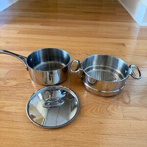 Sur La Table 2 Quart Saucepan with Lid and Steamer Basket